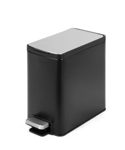 Thùng rác inox 8L nắp bật, chống ồn Eko – Đen_384619