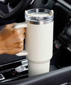 Ly giữ nhiệt có ống hút T205C 1180ml – Trắng kem_341623