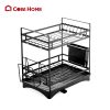 Kệ úp đa năng 2 tầng kèm khay hứng nước – Đen_342590