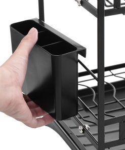 Kệ úp đa năng 2 tầng kèm khay hứng nước – Đen_342590