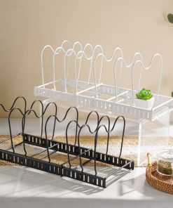 Kệ bếp inox đa năng điều chỉnh được độ dài – Đen_342302