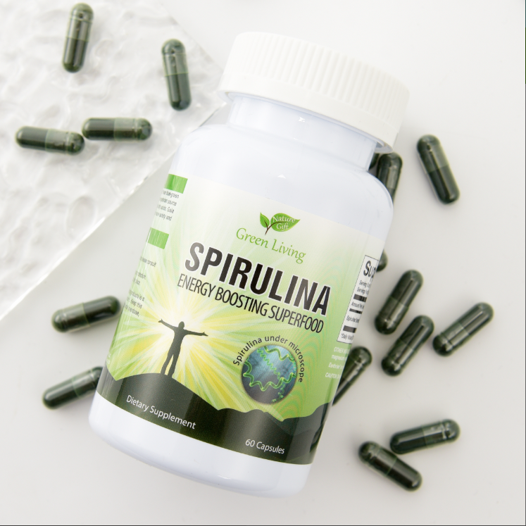 Thực Phẩm Bảo Vệ Sức Khỏe Nature Gift Pharma Green Living – Spirulina Hỗ Trợ Tăng Cường Sức Khỏe Và Nâng Cao Sức Đề Kháng (Hộp 60 Viên)