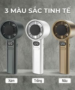 Quạt Cầm Tay Kachi MK442 – 120 Cấp Độ Gió Tuabin, Màn Hình LED Hiển Thị Pin, Bảo Hành 18 Tháng