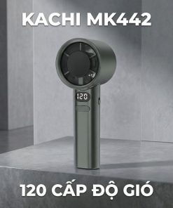 Quạt Cầm Tay Kachi MK442 – 120 Cấp Độ Gió Tuabin, Màn Hình LED Hiển Thị Pin, Bảo Hành 18 Tháng