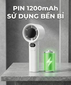 Quạt Cầm Tay Kachi MK442 – 120 Cấp Độ Gió Tuabin, Màn Hình LED Hiển Thị Pin, Bảo Hành 18 Tháng