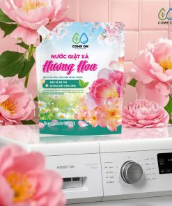 Nước giặt xả hương hoa COME ON giặt sạch, lưu hương dịu nhẹ, an toàn da tay 3.6 lít