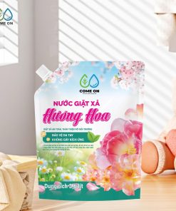 Nước giặt xả hương hoa COME ON giặt sạch, lưu hương dịu nhẹ, an toàn da tay 3.6 lít