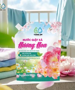 Nước giặt xả hương hoa COME ON giặt sạch, lưu hương dịu nhẹ, an toàn da tay 3.6 lít