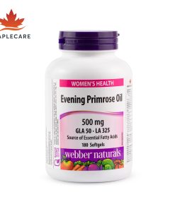 Thực phẩm bảo vệ sức khoẻ WEBBER NATURAL Evening Primrose Oil GLA 50 · LA 325 500 mg (Hộp 180 viên)