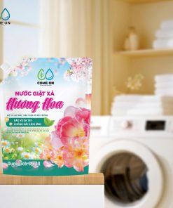 Nước giặt xả hương hoa COME ON giặt sạch, lưu hương dịu nhẹ, an toàn da tay 3.6 lít