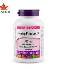 Thực phẩm bảo vệ sức khoẻ WEBBER NATURAL Evening Primrose Oil GLA 50 · LA 325 500 mg (Hộp 180 viên)