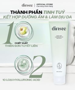 Sữa Rửa Mặt Độ Ph Thấp Thuần Chay Siêu Bọt Dinsee Premium Vegan Low Ph Hyaluronic Acid Foam Cleanser