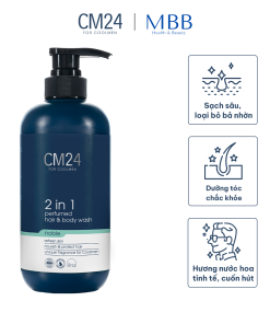 Tắm gội nam 2in1 hương nước hoa Noble CM24 500ml