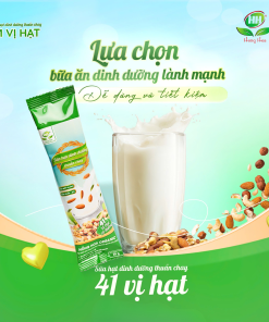 Sữa hạt dinh dưỡng thuần chay Hồng Hoa – Hộp 36 gói, 900gr