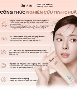 Sữa Rửa Mặt Gạo Thuần Chay Siêu Bọt Microbiome Dinsee Premium Vegan Microbiome Rice Foam Cleanser