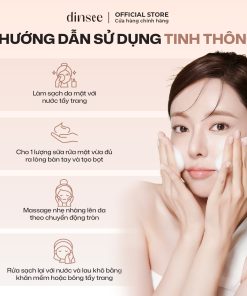 Sữa Rửa Mặt Gạo Thuần Chay Siêu Bọt Microbiome Dinsee Premium Vegan Microbiome Rice Foam Cleanser