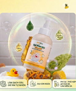 Bọt tắm gội Fuwa3e x Pineboo giảm mụn, giảm rôm sẩy trẻ em và bé sơ sinh, thành phần an toàn 500ml