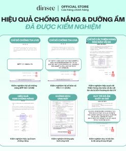 Kem Chống Nắng Vật Lý Thuần Chay Cho Da Dầu Mụn, Nhạy Cảm Dinsee Premium Vegan Mild Moist Sunscreen Spf50+ Pa++++