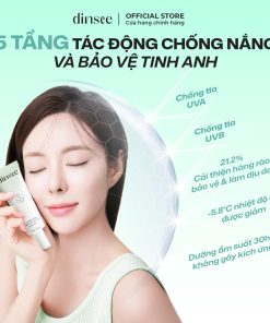 Kem Chống Nắng Vật Lý Thuần Chay Cho Da Dầu Mụn, Nhạy Cảm Dinsee Premium Vegan Mild Moist Sunscreen Spf50+ Pa++++
