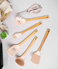 Xẻng silicone chiên xào có rãnh