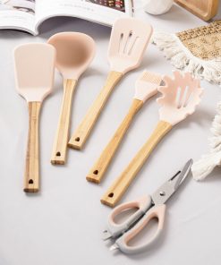 Xẻng silicone chiên xào có rãnh