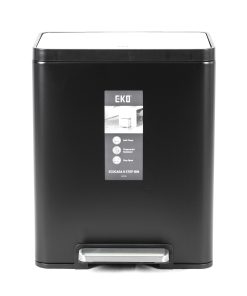 Thùng rác inox 20L nắp bật, chống ồn Eko – Đen_384624